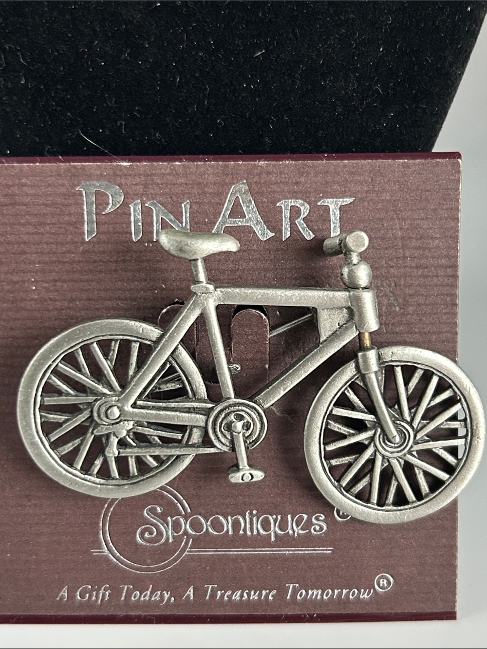 PinArt Moveable Pewter Bicycle Brooch